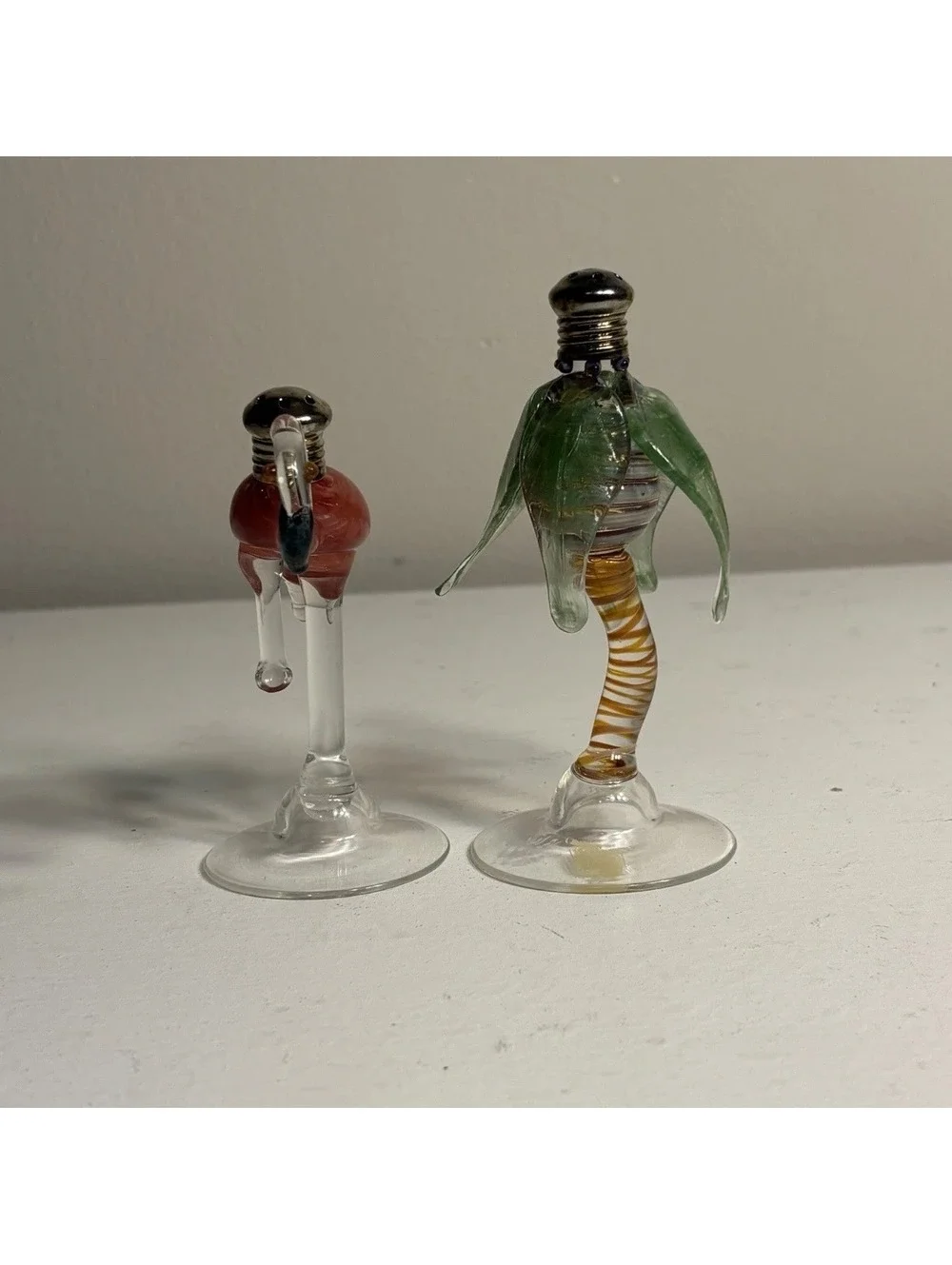 Primitivo Escobedo Four Sisters Handblown Art Glass Salt & Pepper Shakers Signed